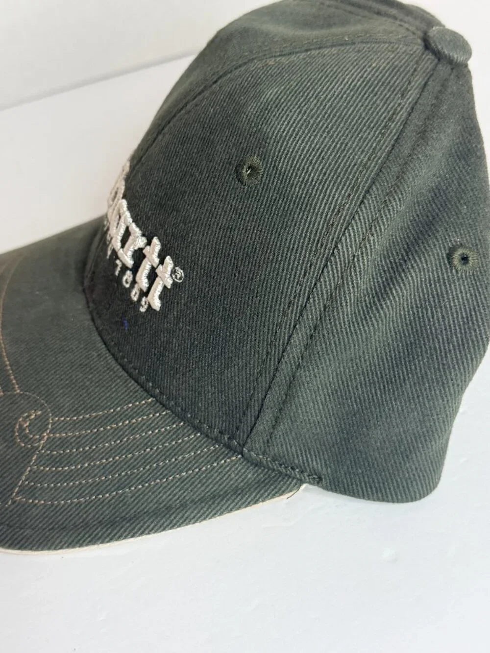 Carhartt Green Established 1889 100% Cotton Strap Back Hat Cap Embroidery
